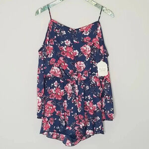 NWT Altar'd State Blue Floral Romper S